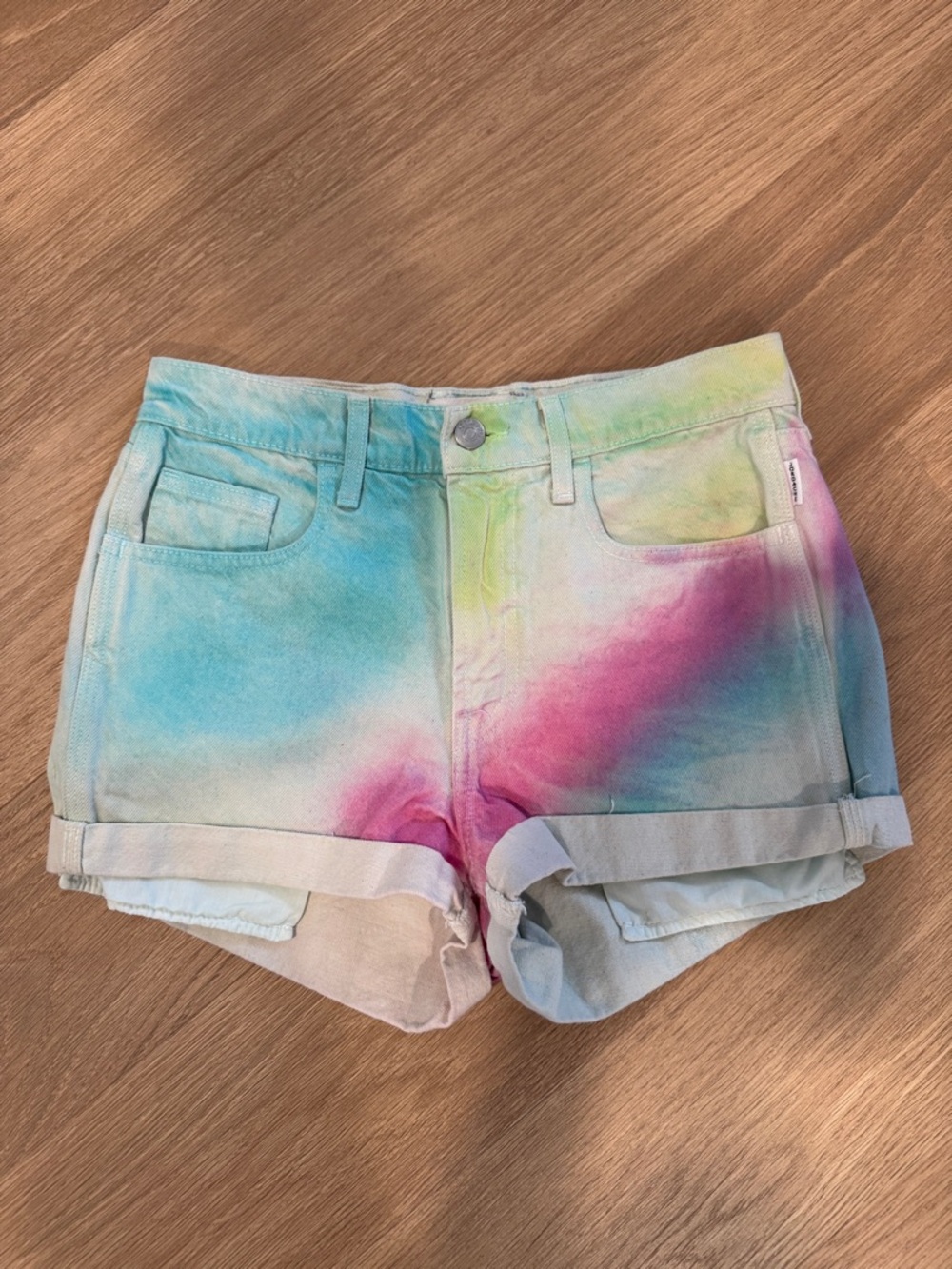Jordache Pastel Tie-Dye Roll-Hem Women's Jean Shorts
